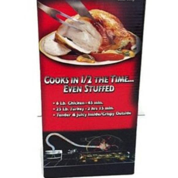 Turbo Roaster Chef Tony Cooks Chicken & Turkey In Half The Time New - Picture 6 of 8